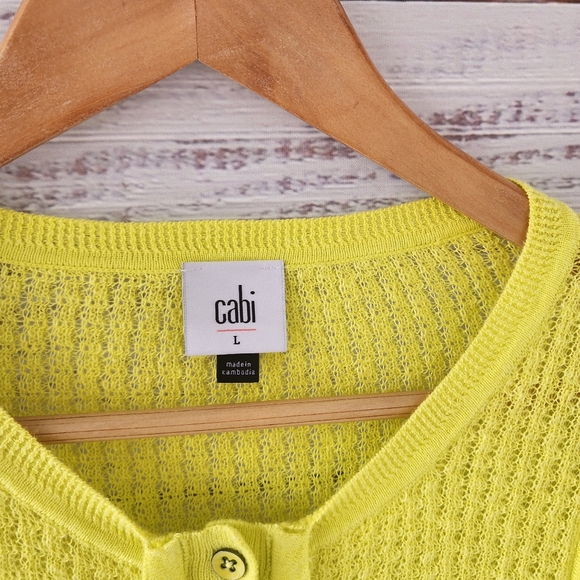 Cabi Luster cardigan lemon lime - Picture 7 of 14